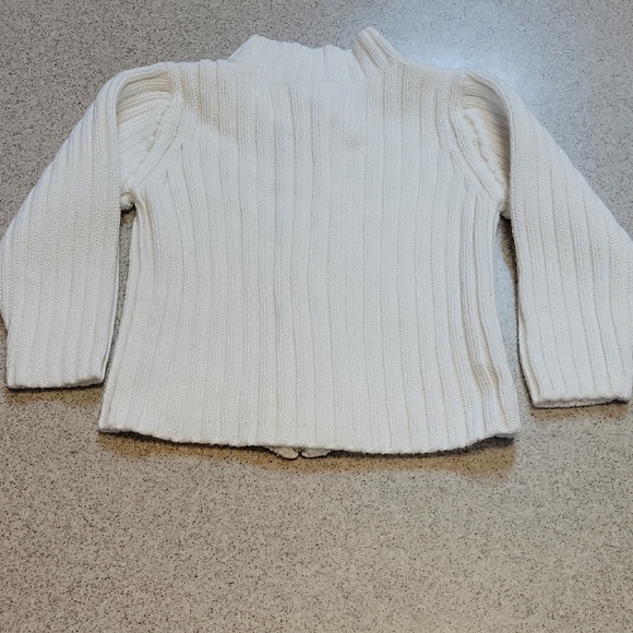 Old Navy Toddler White Knit Sweater Size 2T - Picture 6 of 6